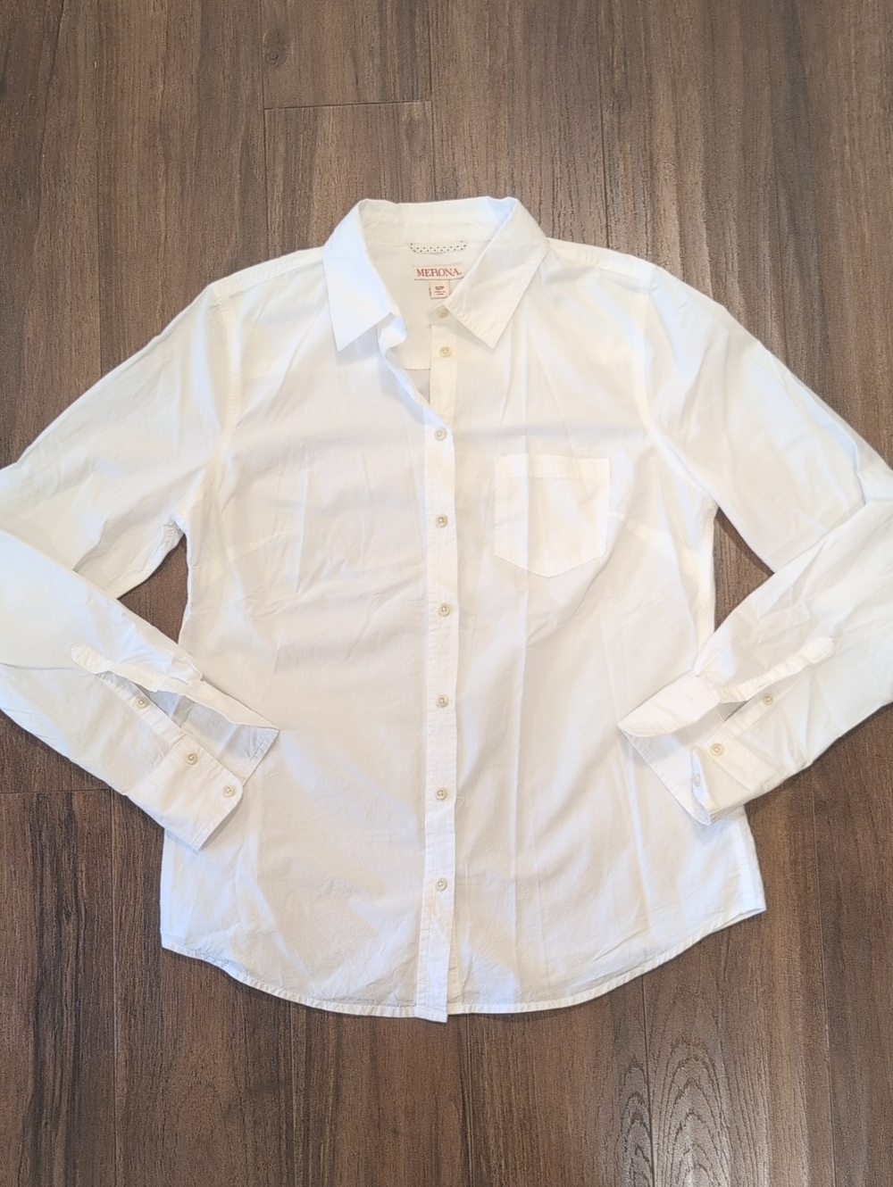 Merona White Button-Up Shirt Cotton